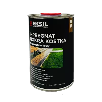 Impregnat do kostki brukowej "Mokra Kostka” EI 15 – 1 l | Eksil – skuteczna ochrona i efekt mokrej kostki brukowej