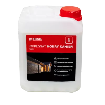 Impregnat Mokry Kamień EI 10 "Mokry Kamień" – impregnat do kamienia, efekt mokrego kamienia,  zabezpieczenie kamienia