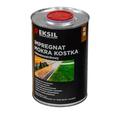Impregnat do kostki brukowej "Mokra Kostka” EI 15 – 1 l | Eksil – skuteczna ochrona i efekt mokrej kostki brukowej